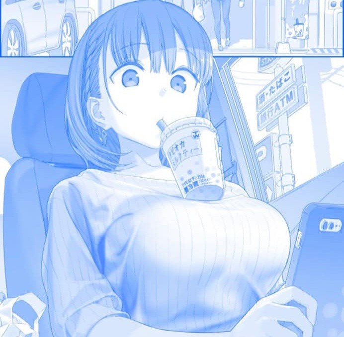 Bức tranh góp phần tạo ra thử thách uống trà sữa không dùng cốc.