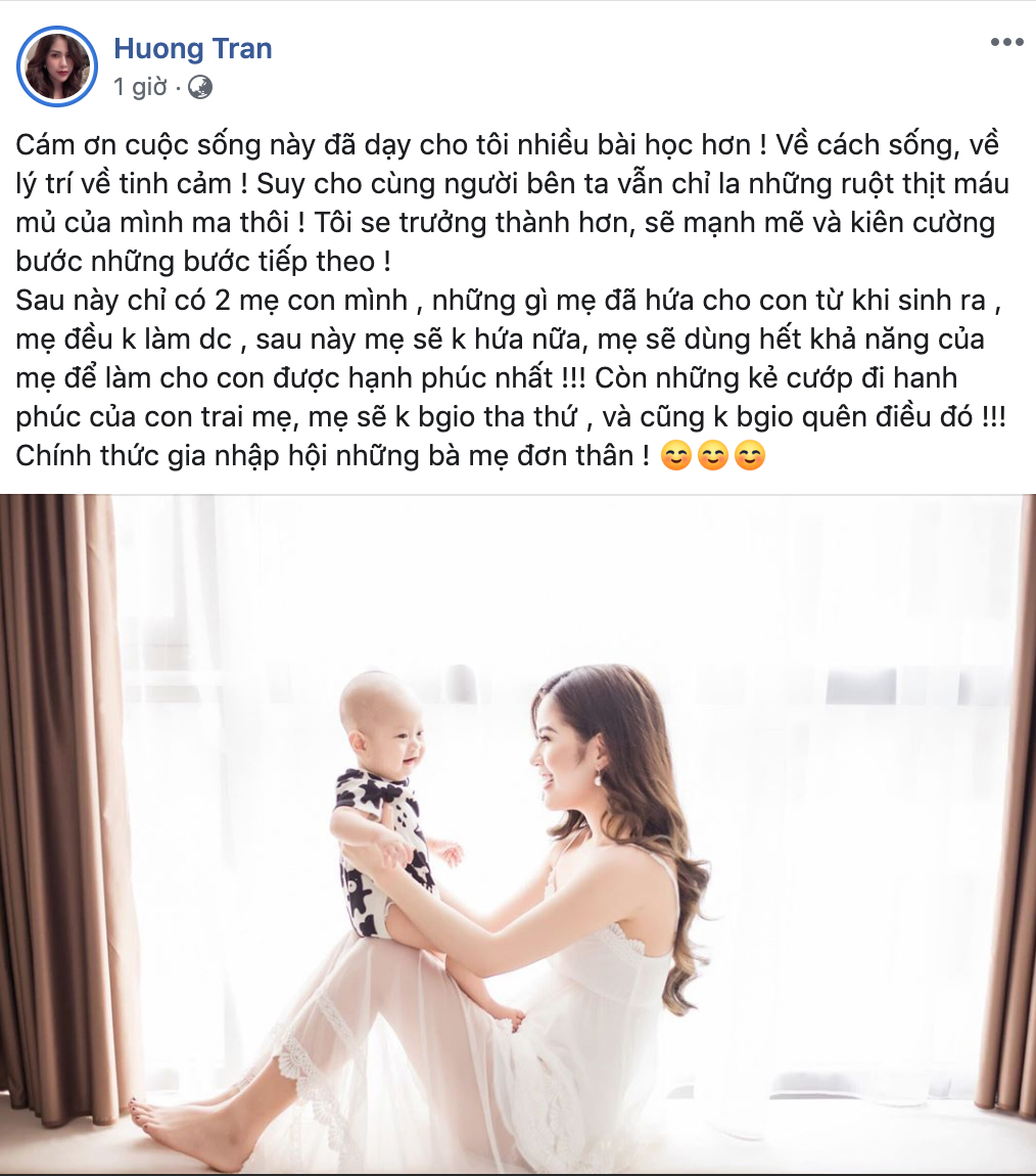 Bà xã của anh cũng thông báo gia nhập hội những bà mẹ đơn thân.