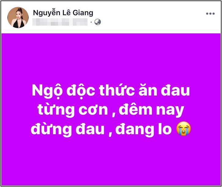 Sau Trịnh Thăng Bình, tối qua Lê Giang thông báo về tình trạng đau từng cơn do ngộ độc thực phẩm khiến bạn bè đồng nghiệp vô cùng lo lắng!