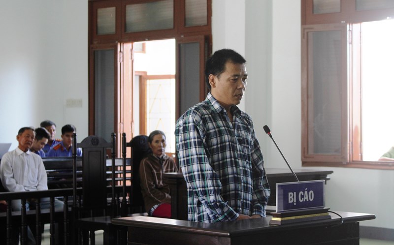 Bị cáo Trọng tại tòa