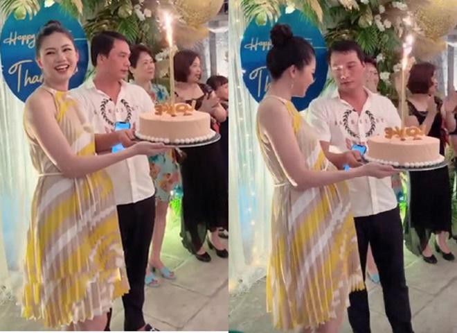 Trong bữa tiệc sinh nhật trước đó, nàng Hậu đã từng để lộ bụng bầu to rõ rệt