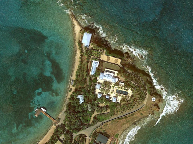 Đảo Little St. James nhìn từ trên cao