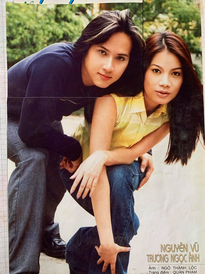 Nguyên Vũ những năm 2002 cùng với Trương Ngọc Ánh trên báo giấy.