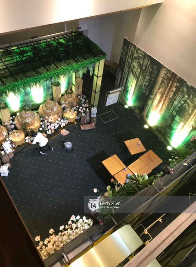 Không gian hôn lễ nhìn từ trên cao. 