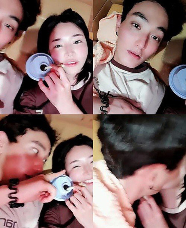 Đoạn clip khóa môi nhạy cảm được chính chủ tự tay đăng tải và nhanh chóng xóa ngay.