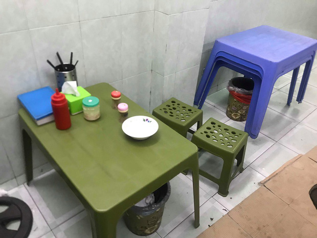 Vị trí cô gái trẻ ngồi hôm xảy ra sự việc.