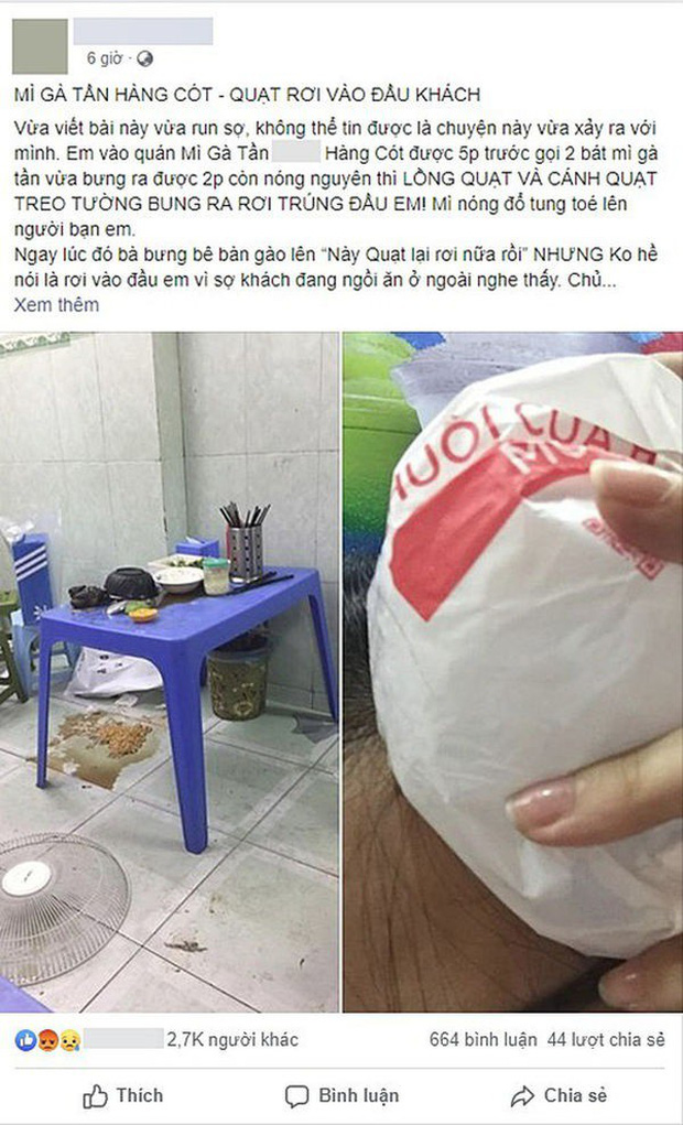 Cô gái bức xúc đăng tải câu chuyện lên mạng xã hội.