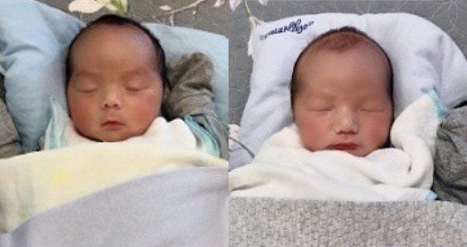 Hình ảnh 2 nhóc tì nhà Trương Nam Thành do ca sĩ Nguyên Vũ vô tình tiết lộ.