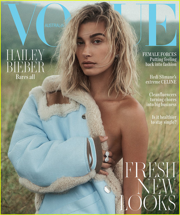 Hailey Baldwin trên trang bìa Vouge