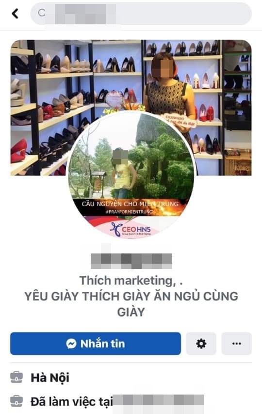Tài khoản được cho là của chủ shop giày hiện không tìm thấy.