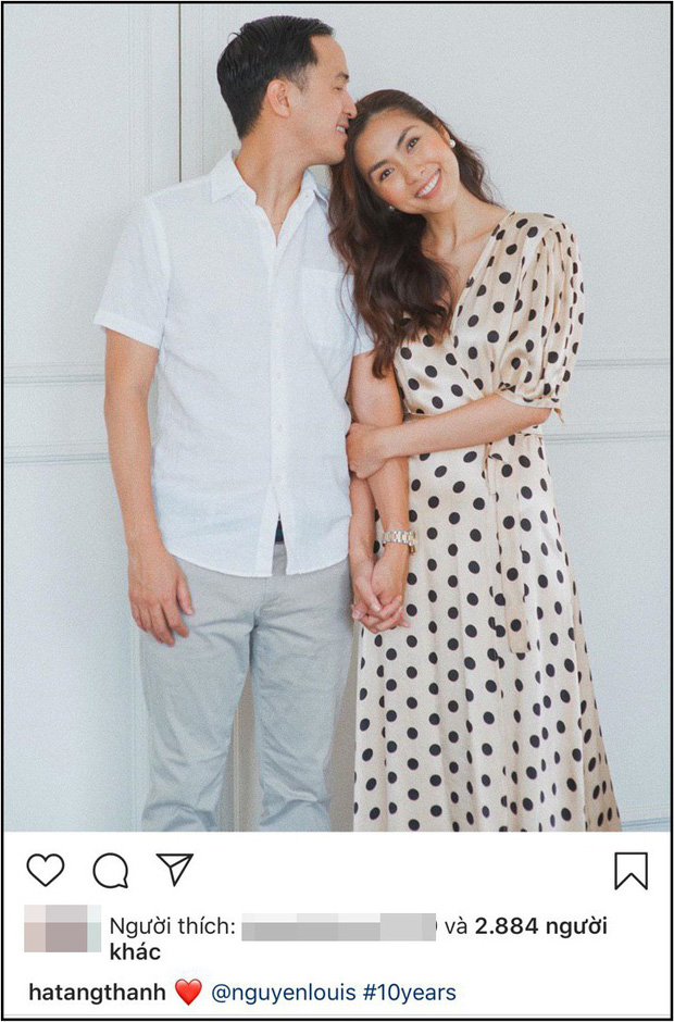Hà Tăng hạnh phúc đăng ảnh kỷ niệm 10 năm bên nhau với ông xã Louis Nguyễn.