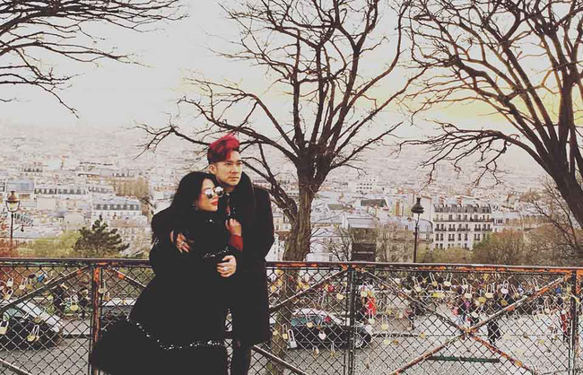 Quang Hà bên bạn gái mới Trinh Phạm