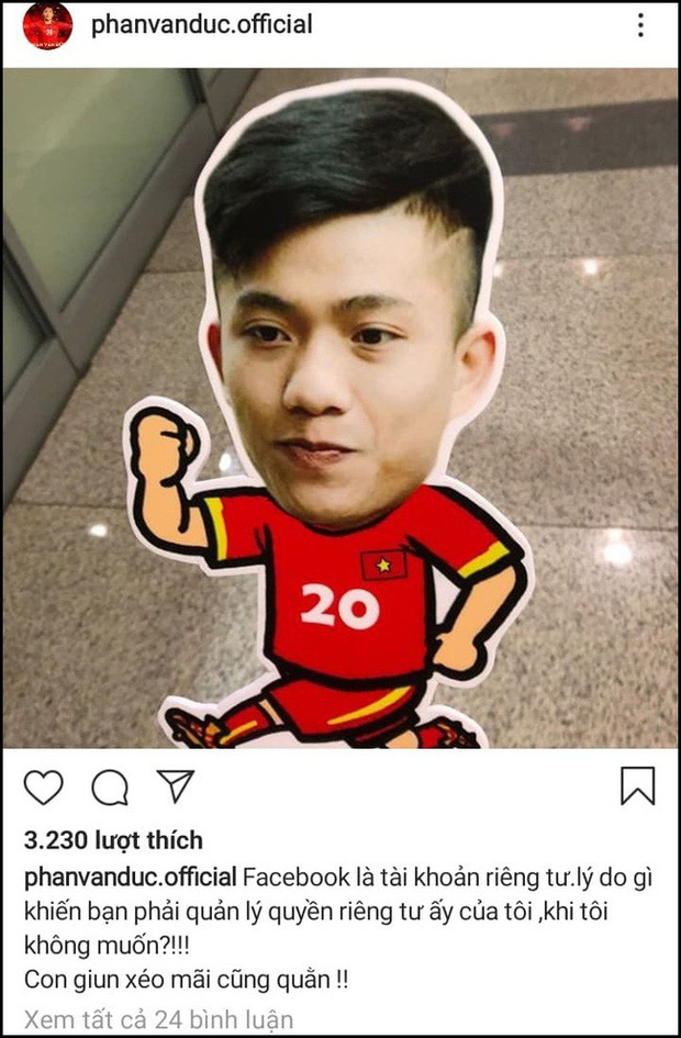 Dòng trạng thái đáng nghi vấn của Phan Văn Đức.