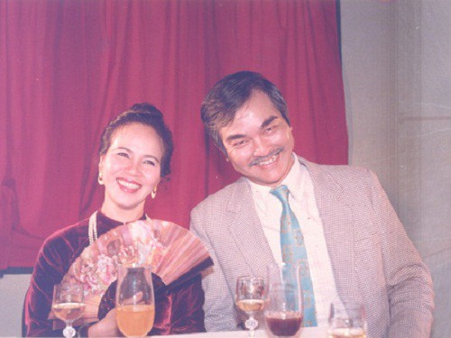 Vợ chồng NSND Thế Anh trong 1 bộ phim.