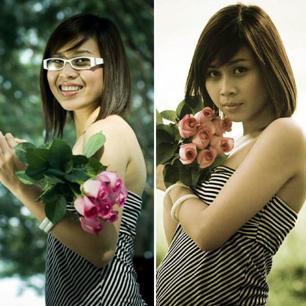 Lưu Hương Giang bắt đầu được khán giả biết tới từ cuộc thi Sao Mai Điểm Hẹn 2004. Lúc này cô sở hữu gương mặt tròn trịa, bầu bĩnh, nước da ngăm đen và không quá ấn tượng.