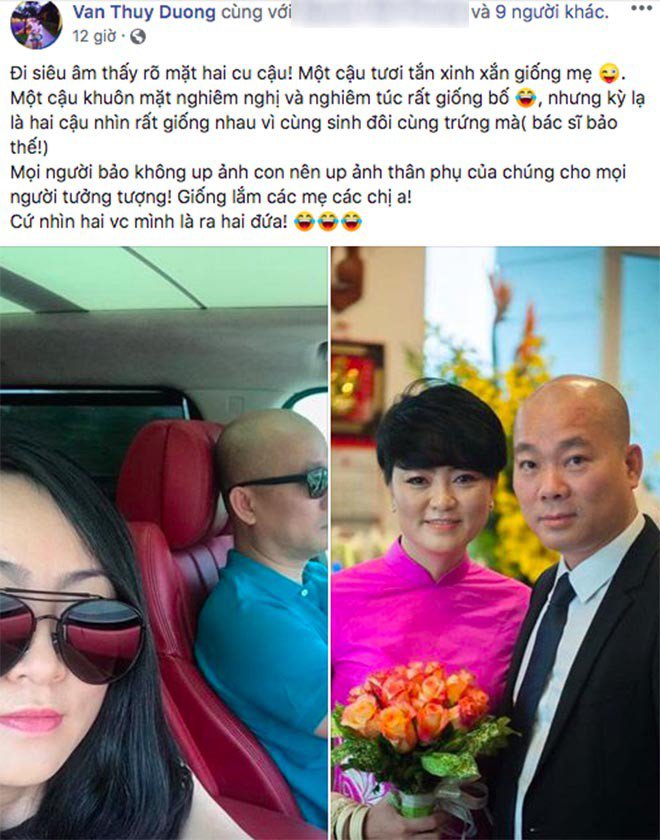 Chia sẻ mới nhất của cô Văn Thùy Dương về thai kỳ, tiết lộ mình đang mang thai hai quý tử.