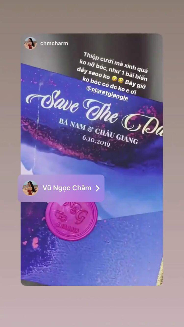 Chiếc thiệp cưới theo phong cách sang chảnh.