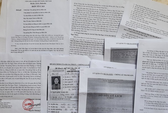 Hồ sơ tố cáo nữ trưởng phòng đánh tráo nhân thân.