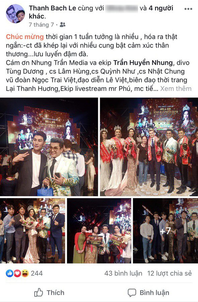 MC Thanh Bạch chuyển hết chia sẻ trên trang cá nhân sang chế độ bạn bè thay vì công khai như trước.