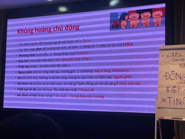 Một trong số những slide được chia sẻ.
