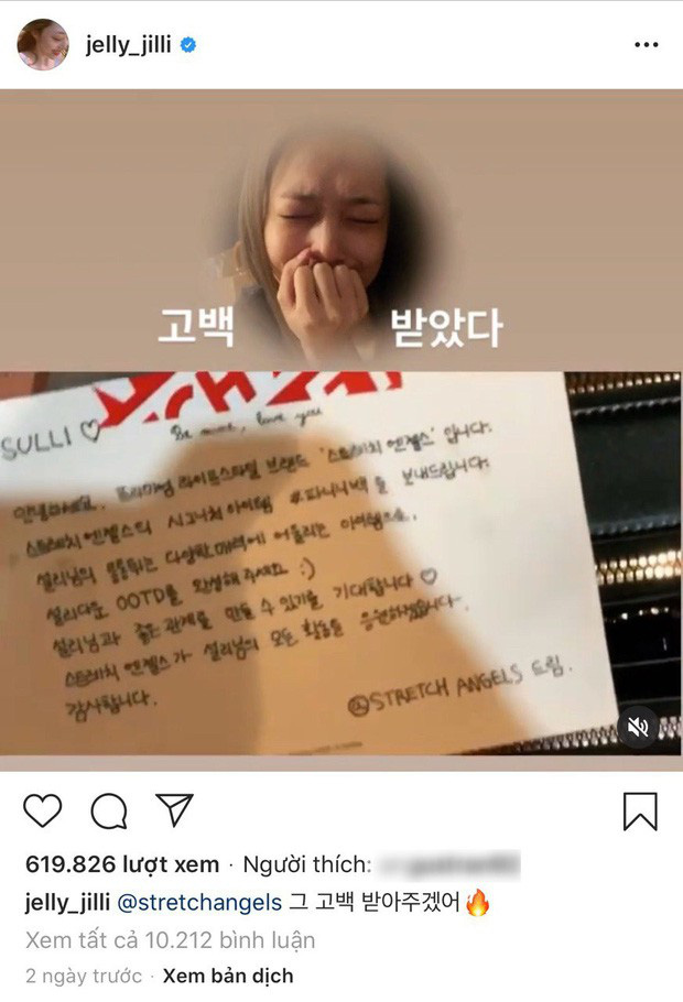 Post cuối cùng Sulli đăng tải là clip cách đây 2 ngày. Trên đó đáng chú ý là gương mặt như đang khóc của Sulli.