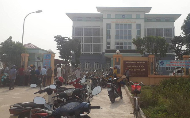 Trụ sở Bảo hiểm xã hội huyện Quỳnh Lưu nơi xảy ra vụ việc.