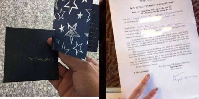 Khi so sánh với chữ của Minh Hà trong tờ đơn tự nguyện hiến giác mạc thì có nét tương đồng với chữ trên tấm thiệp của Chí Nhân.