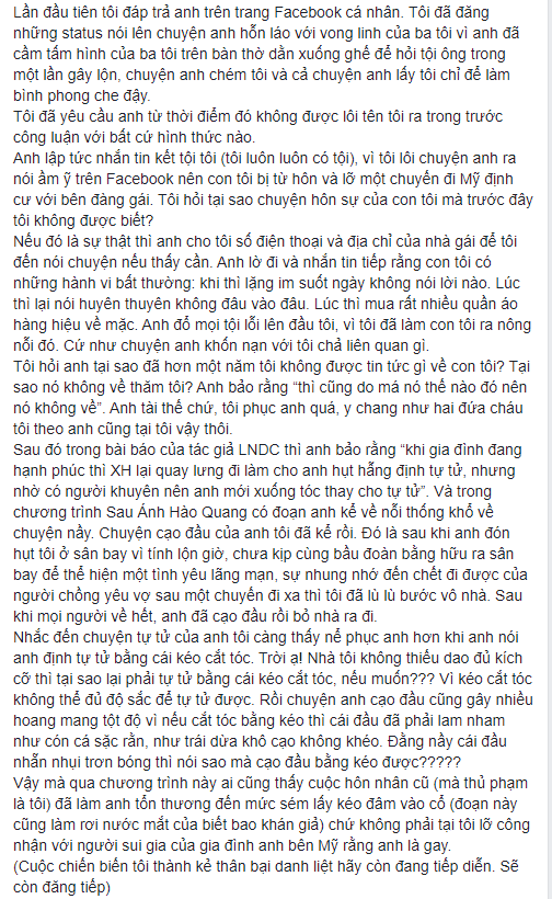 Kết thúc 10 chương đau khổ về cuộc hôn nhân với MC Thanh bạch, NS Xuân Hương hé lộ sẽ có những bài đăng tiếp theo về 