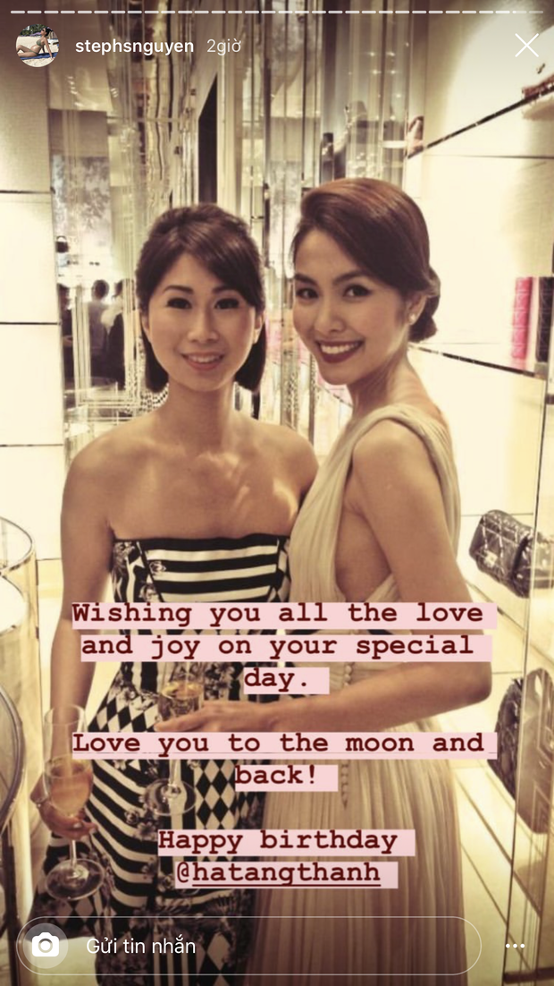 Stephanie Nguyễn dành những lời chúc ý nghĩa nhất tới Hà Tăng trong ngày sinh nhật tuổi 33. Điều này cũng minh chứng mối quan hệ của Hà Tăng và chị chồng vô cùng tốt đẹp.