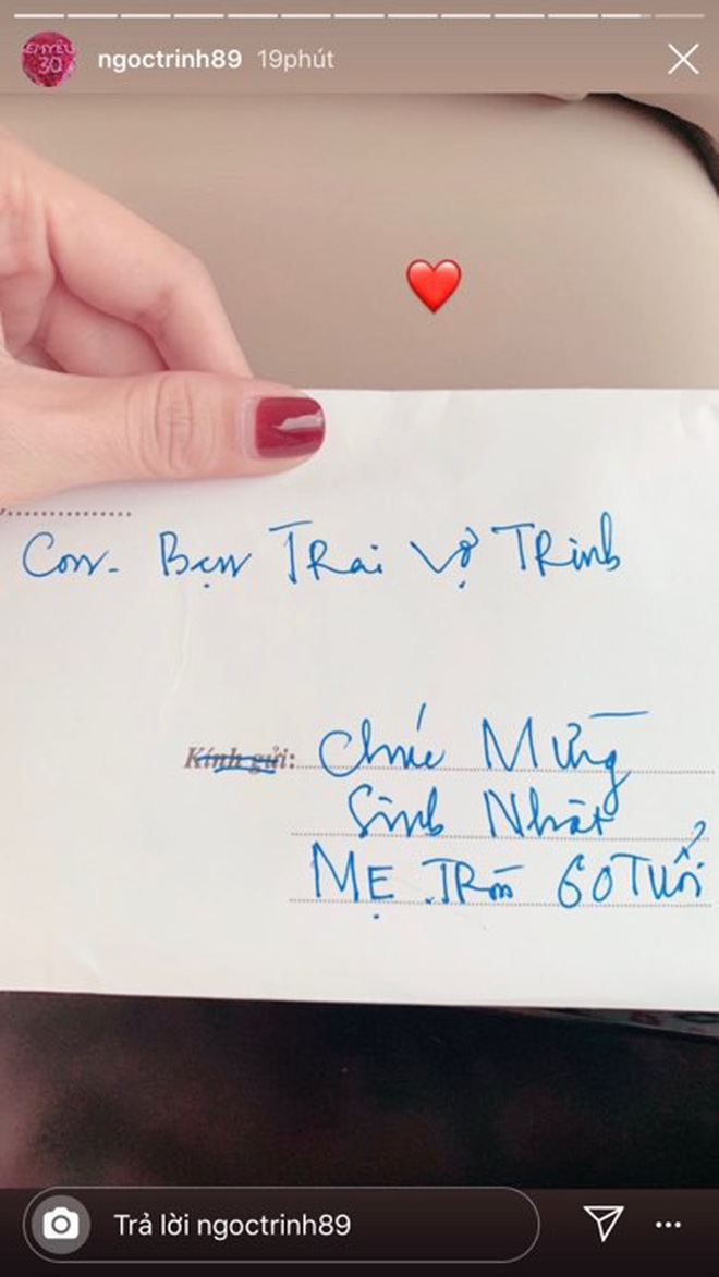 Ngọc Trinh khoe bạn trai chu đáo chuẩn bị quà sinh nhật cho bố mẹ, hé lộ cách gọi 