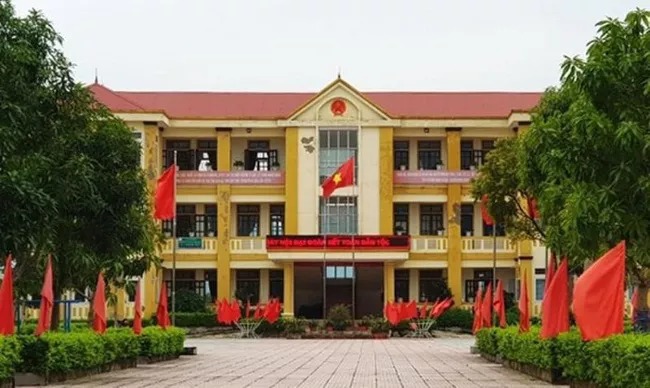Trụ sở UBND xã Thạch Đài, nơi ông Nguyễn Văn Hậu từng công tác (Ảnh: Báo Hà Tĩnh)