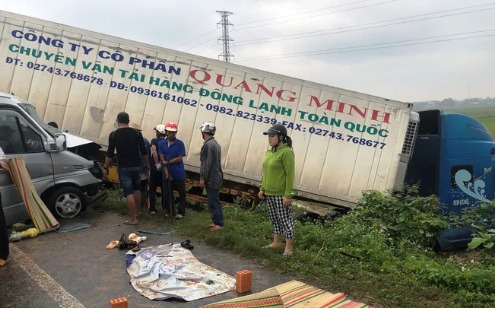 Hiện trường vụ tai nạn.