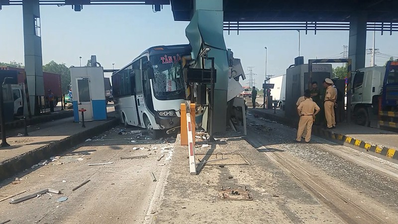 Hiện trường vụ va chạm (ảnh: PLO).