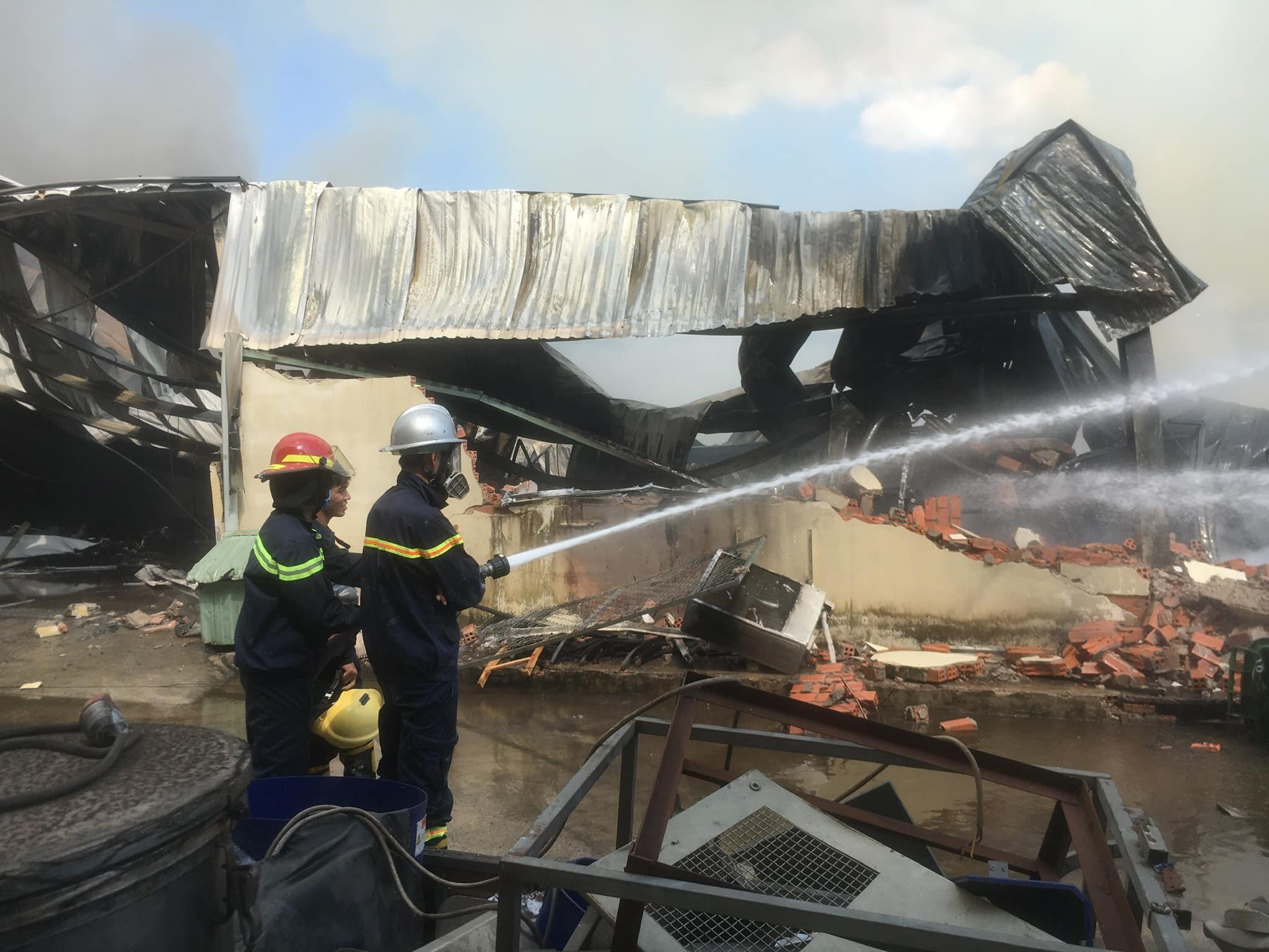 Hiện trường vụ cháy.