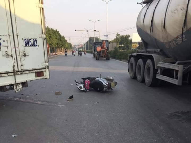 Hiện trường vụ tai nạn.