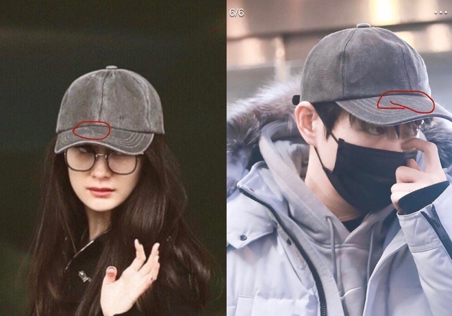 Chiếc mũ thuộc cùng một thương hiệu, cùng màu và có những vết xước rất giống nhau.