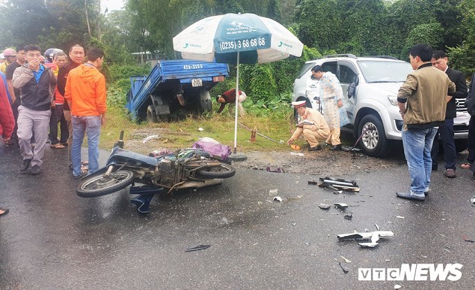 Hiện trường vụ tai nạn. 