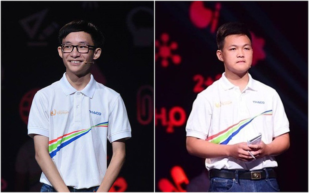 Huy Hoàng (trái) và Việt Hoàng (phải) tại Đường lên đỉnh Olympia 2017.