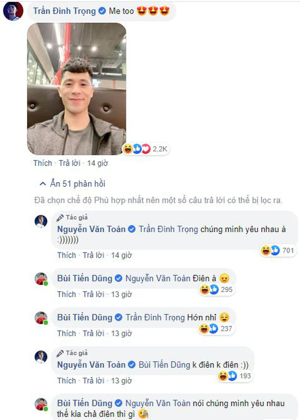 Bình luận của Văn Toàn khiến dân tình bật cười.