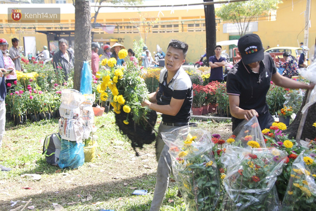 Nhanh chóng bứng hoa mang đi vứt.