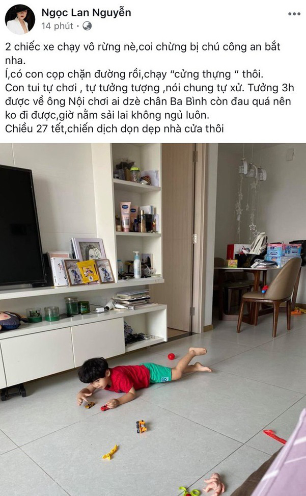 Ngọc Lan nhắc tới Thanh Bình trong bài đăng.