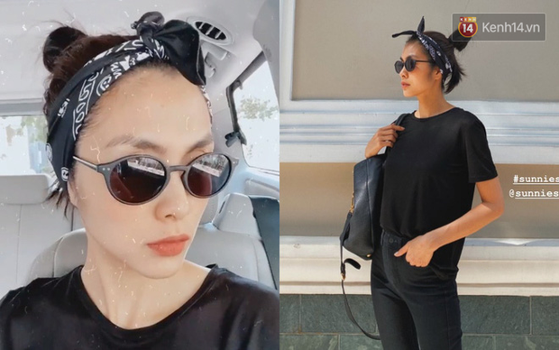 Tuy không còn hoạt động rình rang trong showbiz nhưng nói về style thời trang thì Hà Tăng nhất định chẳng kém mỹ nhân nào. Cách đây không lâu, mẹ bỉm sữa nổi tiếng liền gây chú ý khi để tóc buộc cao và điểm xuyết thêm khăn lụa hoạ tiết. Vốn chuộng tông đen nên Hà Tăng vẫn lên đồ 