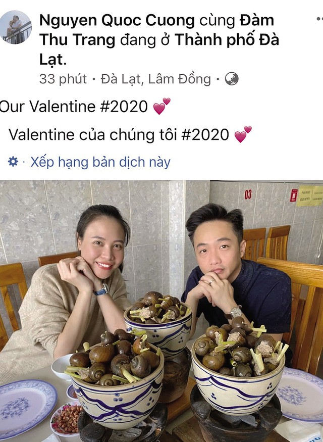 Cường Đô la và Đàm Thu Trang.