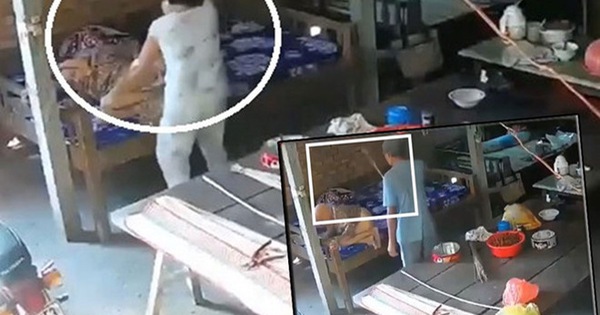 Đôi vợ chồng bạo hành mẹ già khiến dư luận phẫn nộ. Ảnh cắt từ clip
