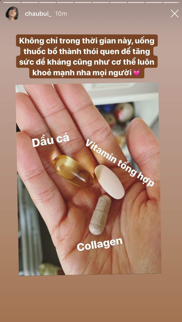 Và dù đã được các nhân viên y tế chăm sóc thì cũng đừng quên tự bổ sung thuốc bổ để tăng sức đề kháng, bảo vệ sức khỏe như Châu Bùi nhé!
