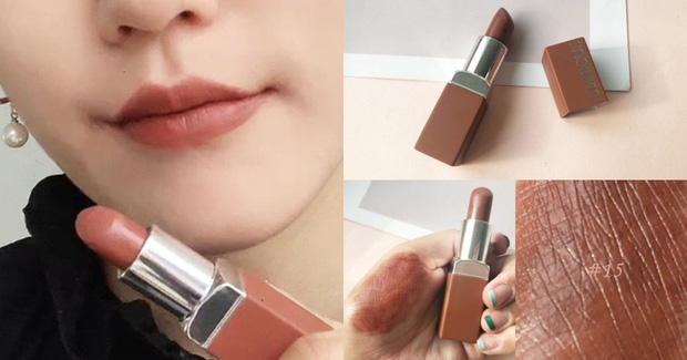 Clinique's Pop Lipstick màu 15 (khoảng 600.000 VNĐ). Đây là màu son cam đất khá dễ đánh và có thể hợp với nhiều tông da. Chất son mềm mượt, dù đánh cả môi hay lòng môi cũng đều hợp cả.