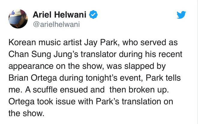 Cụ thể dòng tweet của phóng viên khi sự việc nổ ra.