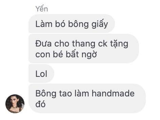 Một đoạn tin nhắn còn cho thấy Võ Hoàng Yến là người chủ mưu giúp anh trai tỏ tình cùng bạn gái.