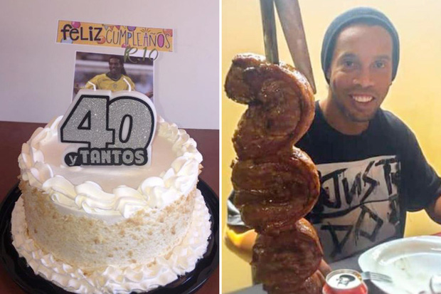 Ronaldinho được bạn tù ưu ái trong ngày sinh nhật tuổi 40.