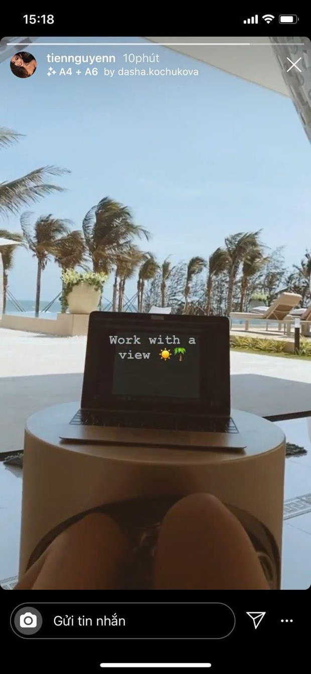 Tiên Nguyễn đã trở lại luôn với công việc, khoe không gian cực chill khi đang cách ly.